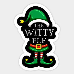 The Witty Elf Matching Family Christmas Pajama Sticker
